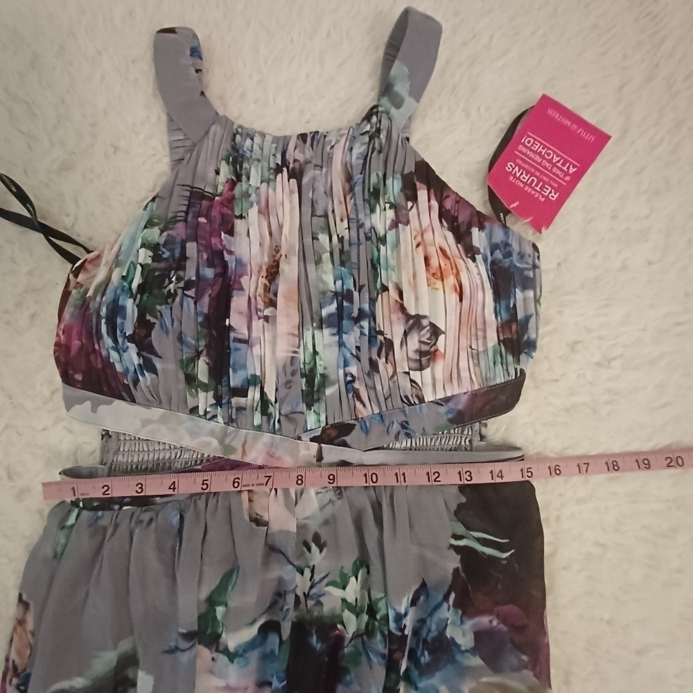 LITTLE Mistress Floral Halter Maxi Dress Sz 12 NWT - Picture 12 of 13